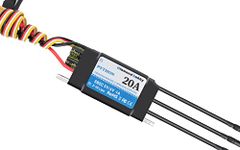 DH 20A 2-4S Waterproof Brushless ESC Electronic Speed Controller with 5.5V/4A BEC and XT60 3.5mm Banana Head Connector for Model Ship RC Boat (20A)