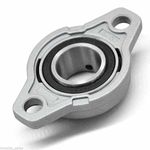 Invento 1 Pcs FL000 10mm Self Aligning Flange Pillow Block Ball Bearing - 3D Printer/CNC