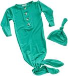 Stroller Society Baby Gowns With Newborn Mittens, Newborn Coming Home From Hospital Outfit, Newborn Boy Outfits, Green