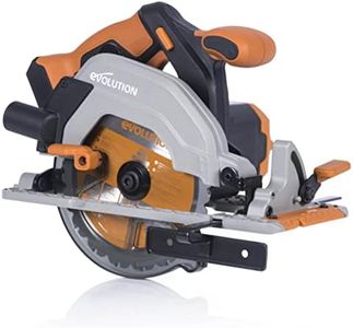 Evolution Power Tools R165CCS-Li Cordless Circular Saw with Multi-Material Cutting - Includes 165MM TCT Blade, 3 Year Warranty, Black/Orange, (066-0001)