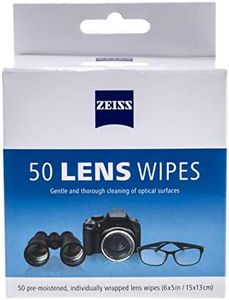 Zeiss Pre-Moistened Lens Cleaning Wipes - Cleans Bacteria, Germs and without Streaks for Eyeglasses and Sunglasses - (50 Count)