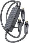 VANAUX Digital Optical Splitter Cable, 1 in 2 Out SPDIF Toslink Optical Audio Cable, Malex1 to Malex2 Fiber Optic Audio Splitter Cord for Soundbar,Speaker,Amplifie,HDTV(5ft)