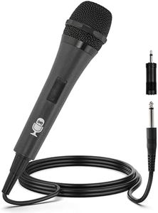 Singing Machine SMM-205 Unidirectional Dynamic Karaoke Microphone with 10 Ft. Cord, Black, One Size