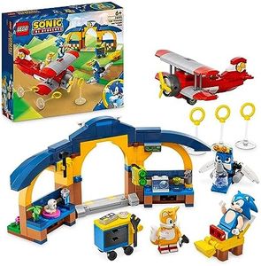 LEGO 76991 Sonic the Hedgehog Tails' Workshop and Tornado Plane Set, Buildable Toy Game with Aeroplane Toy and 4 Character Figures including Tails, Toys for Kids 6 Plus Years Old