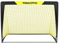 Happy Jump Football Goal Pop up Football Net Post for Garden Football Training 1 Pack (3'x2.2', Black+Yellow)