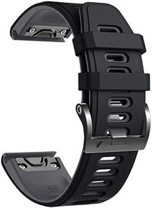 NotoCity Correa Compatible con Fenix 6X Easy Fit 26 mm Pulsera de Silicona para Fenix 6X/Fenix 6X Pro/Fenix 5X/Fenix 5X Plus/Fenix 3/Fenix 3 HR (Negro-Gris)