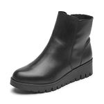 Rockport Women's Dania Bootie Ankle Boot, Black Leather, 8