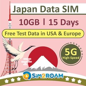 Carta SIM SOLO dati per il Giappone 15 giorni | 10 GB di dati Internet 5G/4G LTE | Dati di test GRATUITI 100 MB/1 giorno in Europa |Carta SIM da viaggio |Carta SIM prepagata |NESSUN numero di telefono