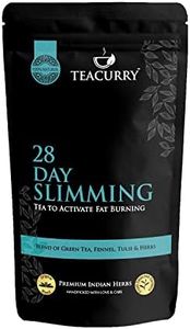TEACURRY 28 Day Slimming Tea for Weight with Free Diet Chart (100 Gms Loose Tea) - Slimming Tea helps manage weight, reducing tummy, assists with ageing | Weight Management Green Tea