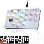 RK ROYAL KLUDGE T16C Arcade Stick 16 Keys with Custom RGB & Hot Swap, All-Button Arcade Controller for PC/Ps3/Ps4/Switch/Steam, SOCD & Turbo Functions, GP2040-CE