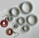 A1 3D Prints Polymer Clay Earing cuteers, Skinny Circles Donut Cutter 2 mm Thin, Clay Earing Making Tools, Clay jwellery, DIY, Set of 7 Size[1 cm Upto 5 cm]