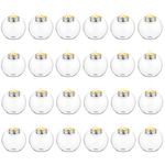 Sziqiqi Classic Crystal Light Stands Holder Glasses for Wedding Tea Lights Holders Table Dining Glass Holder Stand Bar Party Home Decor, 24Pcs