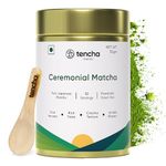 Tencha - Ceremonial Matcha Tea | 100% Pure Super Premium Grade | Japanese Matcha Green Tea Powder | Free Spoon | Vegan | Tested For Radiation | 30gms