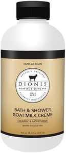 Dionis Goat Milk Skincare Vanilla Bean Bath Soap & Liquid Shower Crème, Skin Moisturizer & Hydrating Body Wash Made in The USA, Cruelty Free Shower Gel For Sensitive Skin, 14.5 oz Bottle