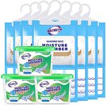 NATRUTH Moisture Absorber 7 Hanging Packets（9.15oz*7）+ 3 Boxs（10.5oz*3）,Desiccant Hanging Bag for Kitchen Bathroom Wardrobe, Eliminates Odors，Odor Absorber Humidity, Hanging Closet Dehumidifier Bags