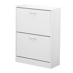 AVC Designs 2 Drawer Shoe Cabinet White