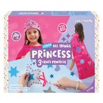 jackinthebox Princess Themed Arts and Crafts for Girls - Make a Cape, Tiara and Wand, Best Gift for Girls Ages 5 6 7 8 Years, 3 Craft Projects in 1 Box