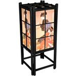 Oriental Furniture Unique Simple Gift for Her Teen, 18-Inch Geisha Art Japanese Design Electric Paper Lantern, Black