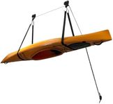 WDZCZDoo Kayak Hoist Set, Bike Ceiling Mount Kayak Canoe Hoist Lift For Storage Garage Heavy Duty Hooks With 57kg Capacity