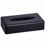 VINN DUNN OBLONG Tissue Dispenser Black, Rectangle facial Tissue Dispenser Holder Kleenex Flat Napkin Dispenser Bathroom Vanity Countertops (Black)