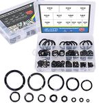 Glarks 320Pcs Carbon Steel Compression Type Wavy Wave Crinkle Spring Washers Assortment Kit