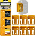 StealthMounts 20V DeWalt Battery Holder 6 Pack of DeWalt Battery Mount | DeWalt Battery Storage | DeWalt Battery Accessories | DeWalt Battery Holder Wall Mount | DeWalt 20V Battery Holder | Made in UK