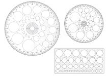 Dream Xplore Geometry Pro Circle Big (25 Circles),Pro Circle Small (16 Circles),Circle Master Template (35 Circles) Drafting Scale Ruler Useful to Architect,Engineering or Other Students (Set of 3)