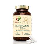 NutraLiebe Benfotiamine 300mg - Fat Soluble Vitamin B1 for Nerve Health Support, 90 Capsules