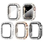 Goton 4-Pack Bling Screen Protector for Apple Watch Series 9 8 7 41mm Case, Women Glitter Diamond Rhinestone Bumper Cover for iWatch Accessories 41 mm