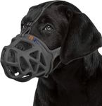 Pups&Pets Dog Muzzle, Breathable Basket Muzzles for Stop Biting, Barking and Chewing, Best for Aggressive Dogs Black Color (X-Large)