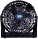 Prem-i-air Black 16 Inch (40 cm) Powerful Cooling High Velocity Floor or Wall Mountable Air Circulator Fan with 3 Airflow Speed Settings, Quiet Operation For Use in Homes and Offices.