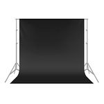 Neewer® 6 x 9FT / 1.8 x 2.8M PRO Photo Studio 100% Pure Muslin Collapsible Backdrop Background for Photography,Video and Television (Background Only) - Black