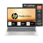 HP Pavilion Aero AI Laptop, AMD Ryzen 5 8640U, 16 Tops, 16GB LPDDR5x, 512GB SSD, (Win 11, Office 21, Silver, < 1kg) 13.3-inch (33.8cm), Ultra-Light, WUXGA, AMD Radeon Graphics, 5MP Camera, bg0016AU