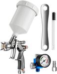 Professional LVLP Gravity Feed Air Paint Sprayer Gun for Car & House Painting Automotive Upgraded Spray Gun 1.3mm High Precision Nozzle for Varnish & Top Coat(Grey)