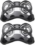 2PCS Foot Tambourine, Musical Instrument Percussion Pedal with Steel Jingle Bells for Drum & Guitar Playing