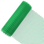 40cm x 5m Chicken Mesh Fence Roll, Green Garden Net Fence Plastic Fence Mesh Netting Poultry Breeding Netting Garden Balcony Protection Net for Home Décor and Gardening Yard,1.2cm Diameter (Green)