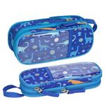 Bagseri Pencil Case for Boys - Expandable Cute Pencil Case for Kids Large Capacity School Pencil Pouch for Boys, Pencil Case Only (Blue, Dinosaur Star)