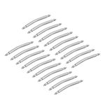 uxcell 20mm Curved Spring Bar Pins 1.8mm Dia Stainless Steel Double Flanged End Watch Band Link Pin 20pcs