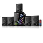 TRONICA Firefly 40W 5.1 Bluetooth Home Theater System with FM/PenDrive/Sd Card/Mobile/Aux Support & Remote (5.1 Speaker Set) Black