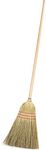 Carlisle FoodService Products 4134967 Warehouse Broom with Wood Handle, 10" Bristle Trim, 1" Height, 1" Width, 55" Length, Corn Blend, Natural