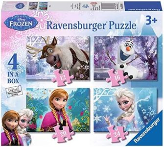 Ravensburger - Puzzle: Frozen, Elsa, Puzzle 3 Años o Más, Puzles Niños 3 Años, Rompecabezas Niños, Regalo Niño 3 Años, Ravensburger Puzzle, 4 puzzles infantiles 3 años