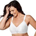 Playtex Women's Secrets Perfectly Smooth Wire Free Bra,White Stripe,38C