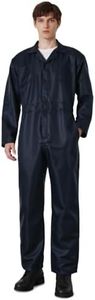 Men's Navy Blue Coveralls Mechanic Work Jumpsuit Horror Killer Set for Halloween-XXL