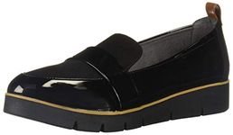 Dr. Scholl's Women's Webster Loafer, Black Patent/Microfiber, 9 Wide