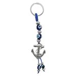 Buko Feng Shui Lucky Eye Keychain Helps With Good Luck And Protection From Evil Spirit Comes With Blue Charms And Beads (BLUEGEM_ANCHOR)