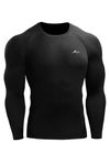 PROSHARX Men Full Sleeve Compression Regular Fit T-Shirt-Athletic Base Layer Tights For Fitness (Xx-Large, Black.)