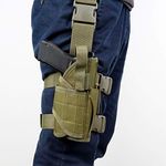 YoCool Drop Leg Holster Airsoft Pistol Gun Holster Right Handed Tactical Molle Adjustable with Magezine Pouch, army green