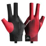 Wnddle Billiard Gloves, Snooker Gloves, Billiard Pool Cue Gloves, Adjustable Pool Gloves, Non-Slip Pool Gloves, Suitable for Pool Games, Snooker, Carom Games