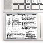 SYNERLOGIC Windows PC Reference Keyboard Shortcut Vinyl Sticker, Laminated, no-Residue Adhesive, for Any PC Laptop or Desktop SM: 3"x2.5" (White)