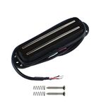 FLEOR Dual Hot Rail Humbucker Single-Coil-Sized Guitar Humbucker Pickup(9-10K) Black Fit Strat Style Electric Guitar Part